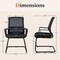 Costway 1/2/4 PCS Office Guest Chair with Lumbar Support, Breathable Mesh Back without Wheels Black